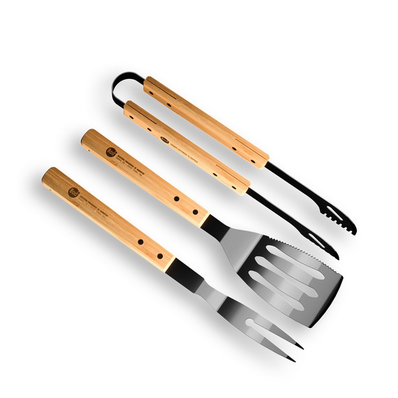 НАБОР ГРИЛЬМЕНА RED LINE  STAINLESS STEEL BBQ BAMBOO TOOLS SET