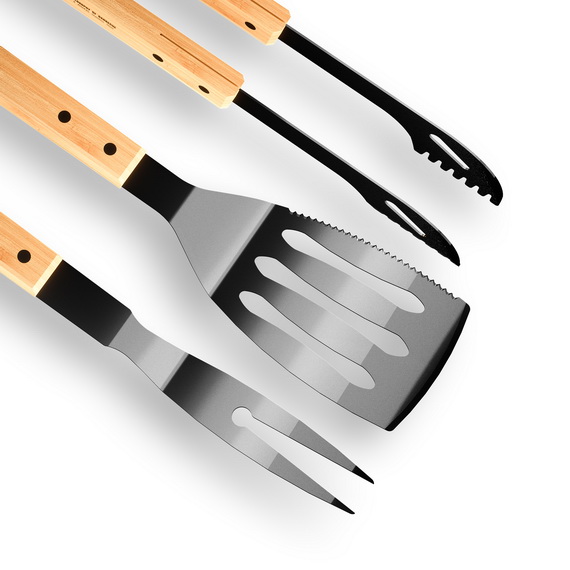 НАБОР ГРИЛЬМЕНА RED LINE  STAINLESS STEEL BBQ BAMBOO TOOLS SET