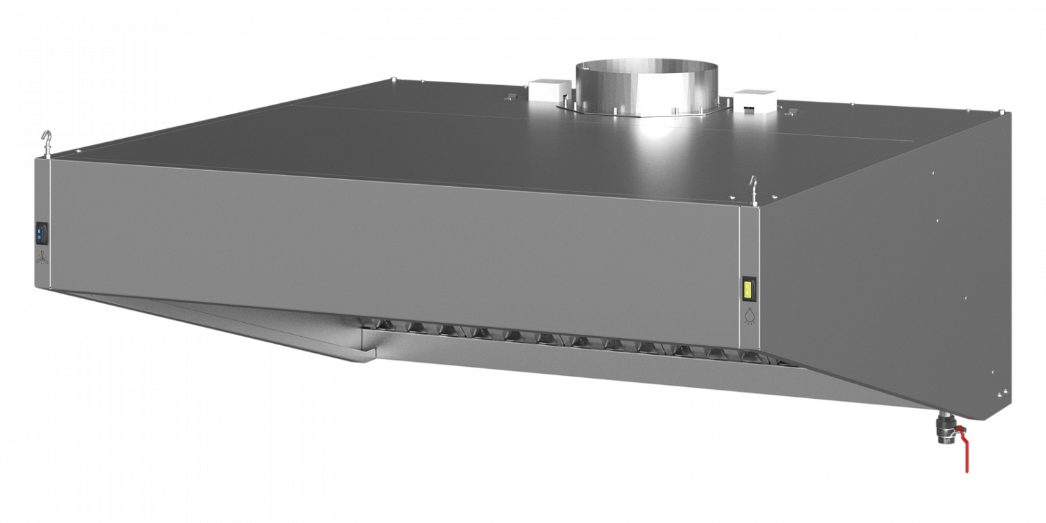 Зонт вытяжной S2 с подсветкой ONTARIO, арт. ZVN-S2-1100.800.500
